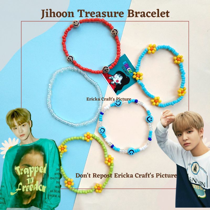 JIHOON TREASURE INSPIRATION BRACELET GELANG MANIK MOTE KPOP KOREA BY ERICKA CRAFT