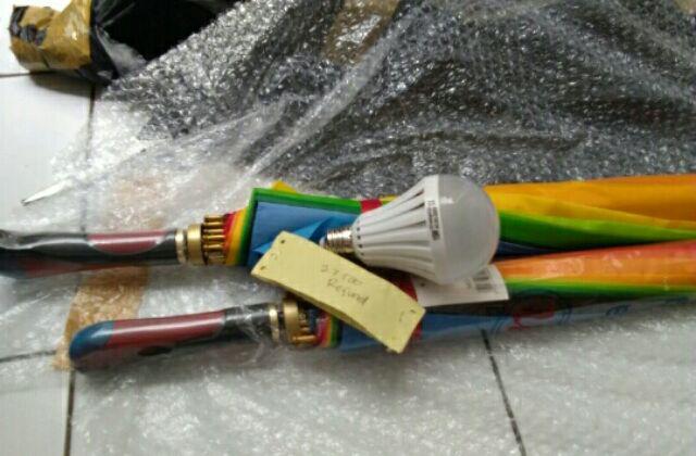 Payung Golf Pelangi Rainbow 16 Jari Jualan Besar Jumbo Umbrella Parasol - Anti Hujan Air