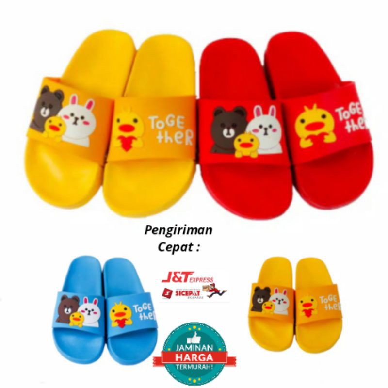 Sandal selop Anak / Sandal Karet anak Karakter Together TG-01