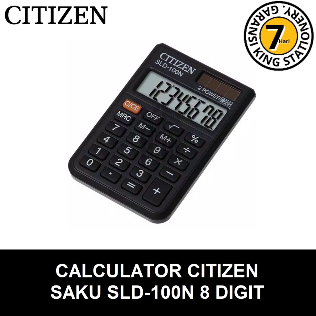 

KALKULATOR / CALCULATOR CITIZEN SAKU SLD-100N (8 DIGIT) ORIGINAL