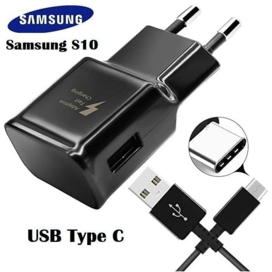 Charger Samsung Casan Original S8 / S8 Plus Type C Black Only