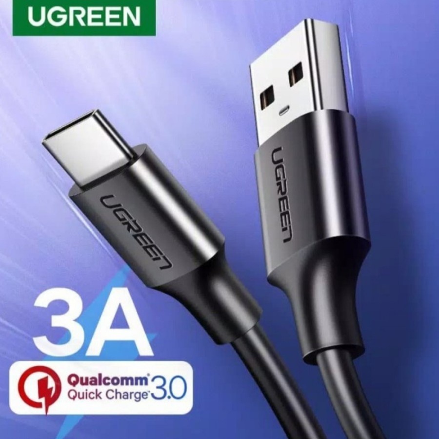 UGREEN Kabel Charger USB Type C Data Cable Data Fast Charging 3A Samsung A70 Redmi Note 7 US287