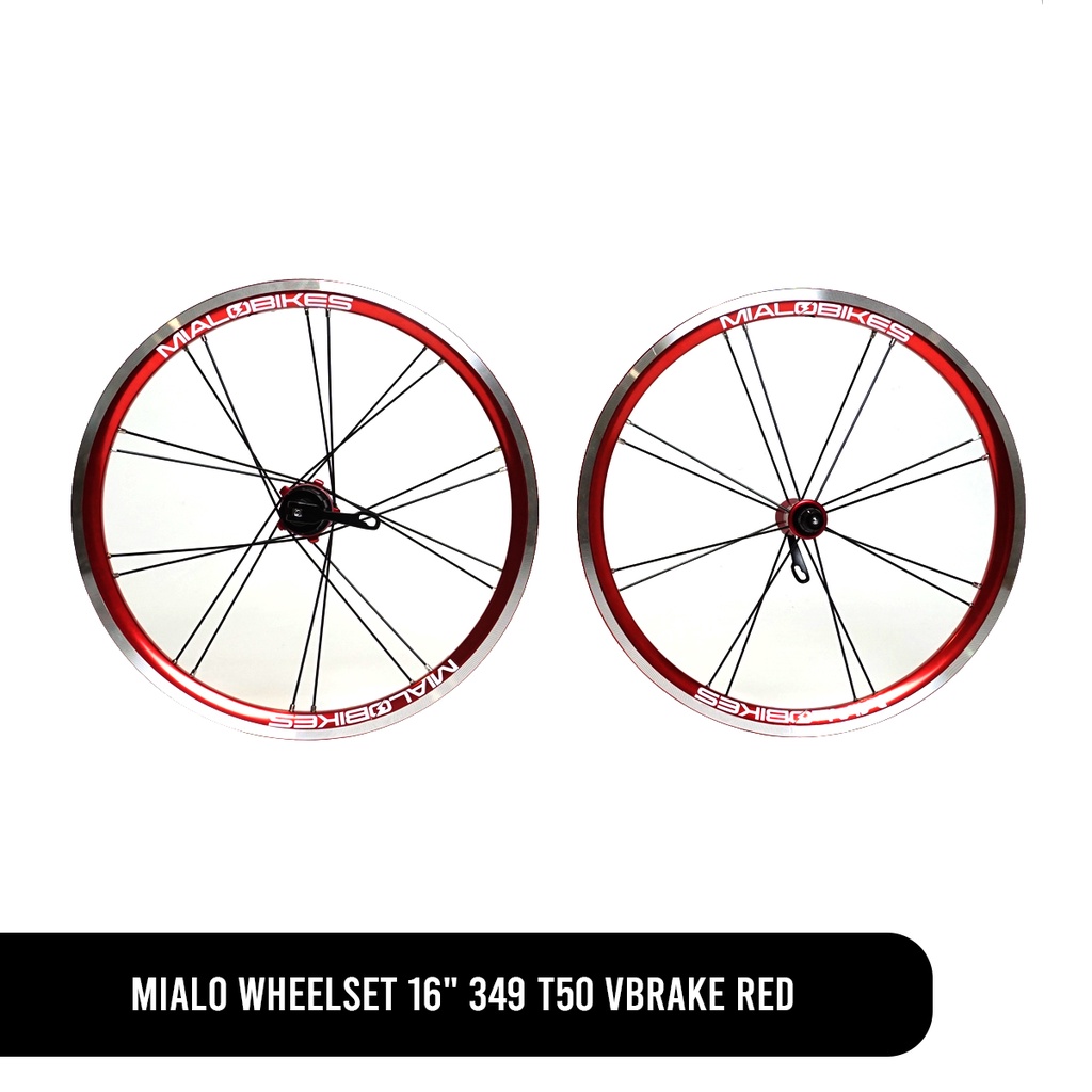 Mialo Wheelset 16" 349 T50 Vbrake (Without Assembly)