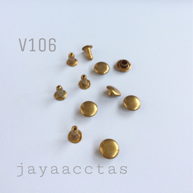 Paku keling centang datar 8 mm antigold V106