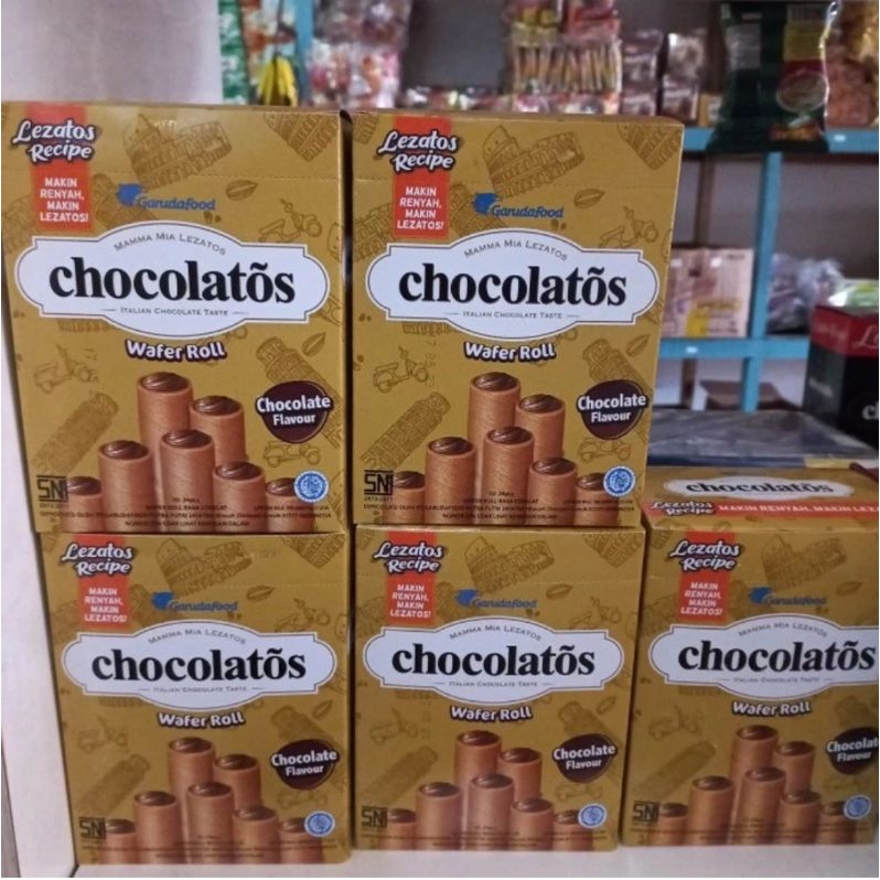 

Chocolatos Wafer Roll Cokelat 24pcs/box