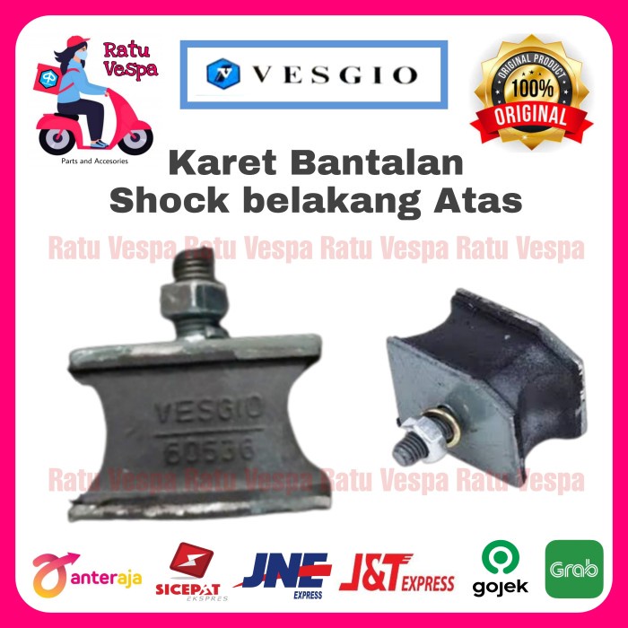 Karet Shock Belakang bagian ATAS VESGIO engine mounting vespa