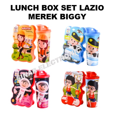 Lunch Box Set/ Kotak Makan dan Botol/ Tempat Makan Botol Value Lazio