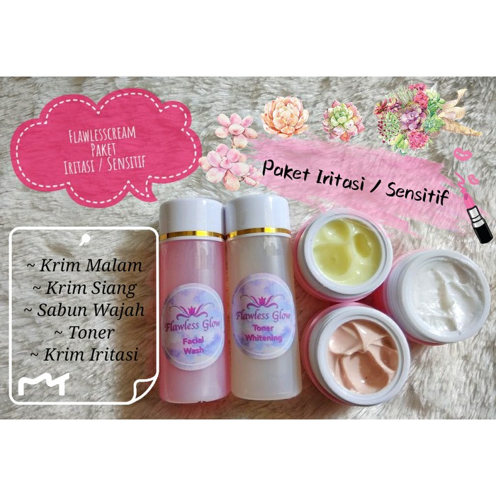 Paket Iritasi / Paket Pemutih Wajah Sensitif / Pemutih Wajah Ampuh