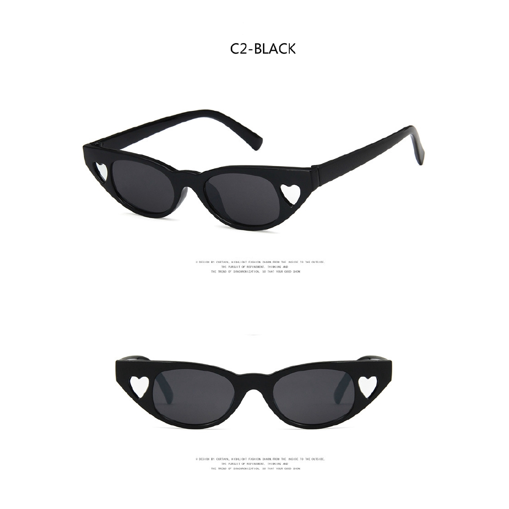 European and American fashion small frame a sex heart retro all-match sunglasses