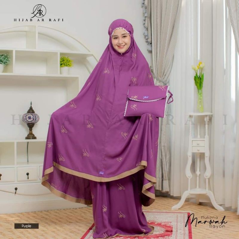 Mukena Rukoh Rukuh Potongan Rayon Bali Premium ORI Mukena Marwah Arrafi Terlaris Terbaru Zoya Arrafi