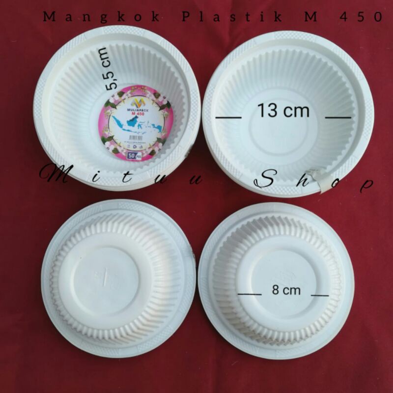 Mangkok Plastik M450/Mangkok Plastik Ulir/Mangkok Murah SekaliPakai