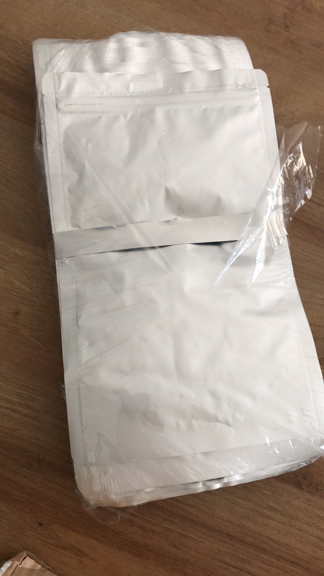 Plastik Standing Pouch Full  Foil Silver Klip Zipper 1000 Gram