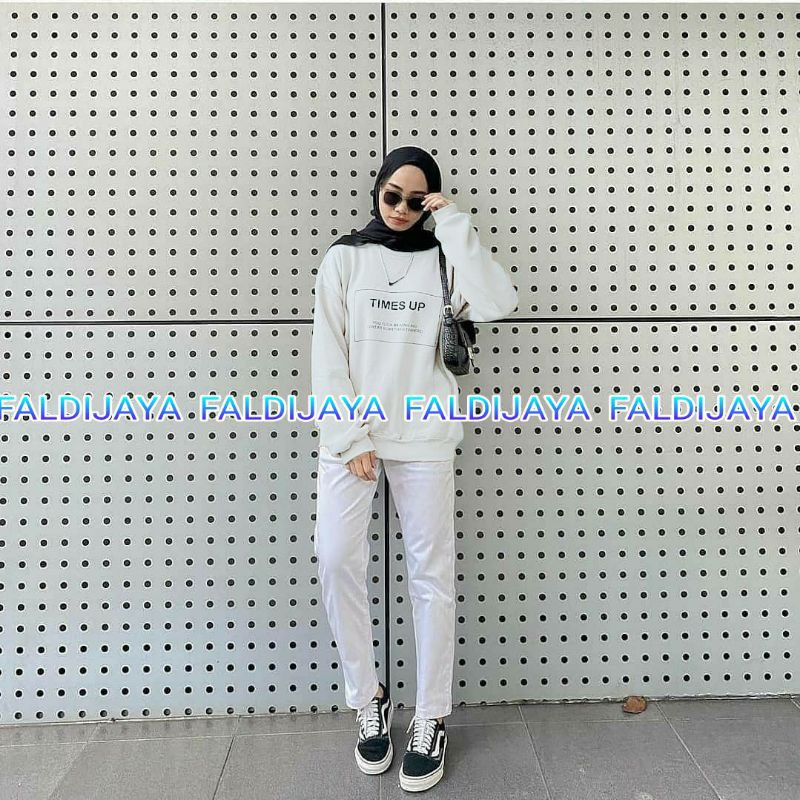 TIMES UP SWEATER WANITA FLEECE KEKINIAN TERMURAH