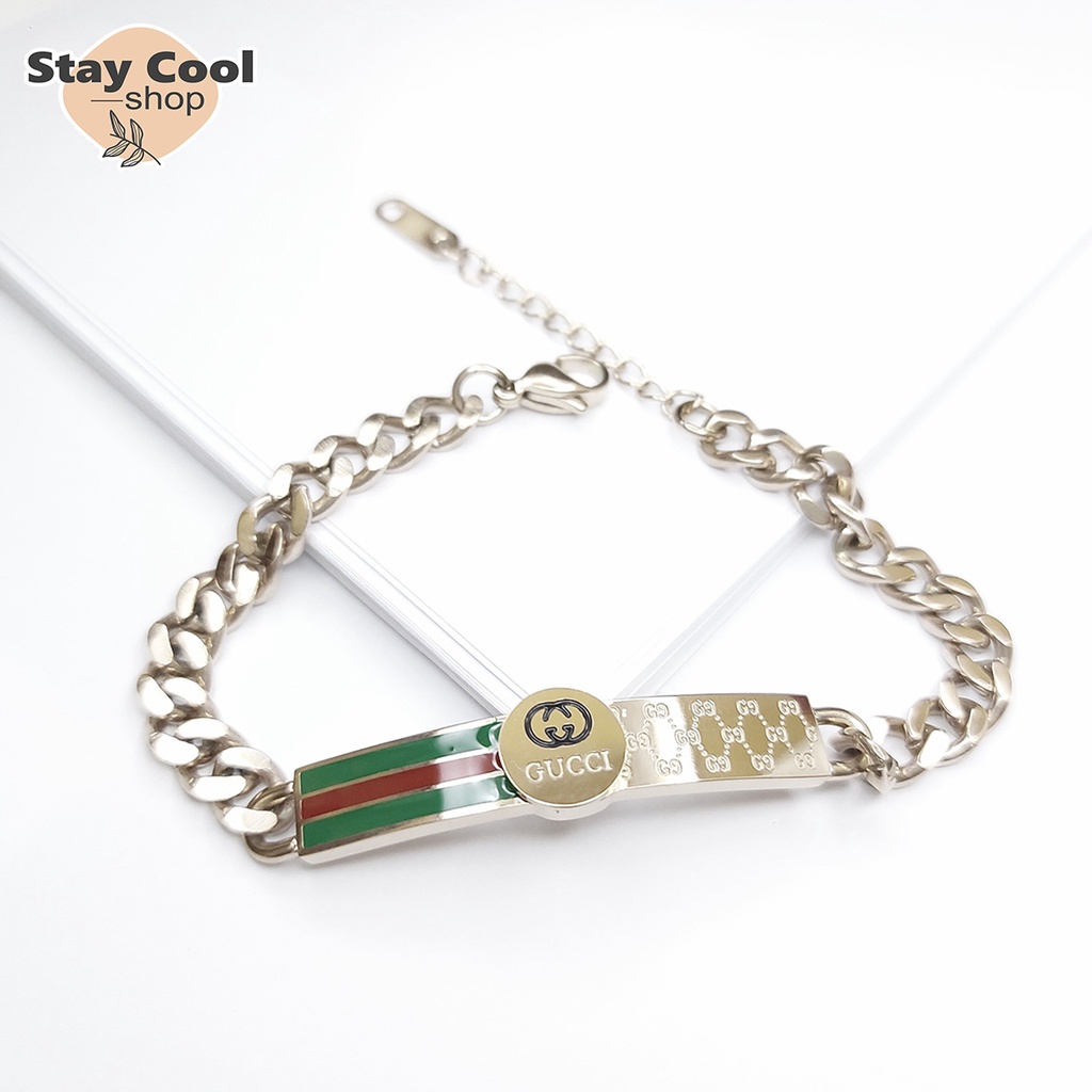 GELANG TANGAN GC Asli Titanium Anti Karat Dan Luntur Gelang PRIA Dan Wanita Remaja Korea G