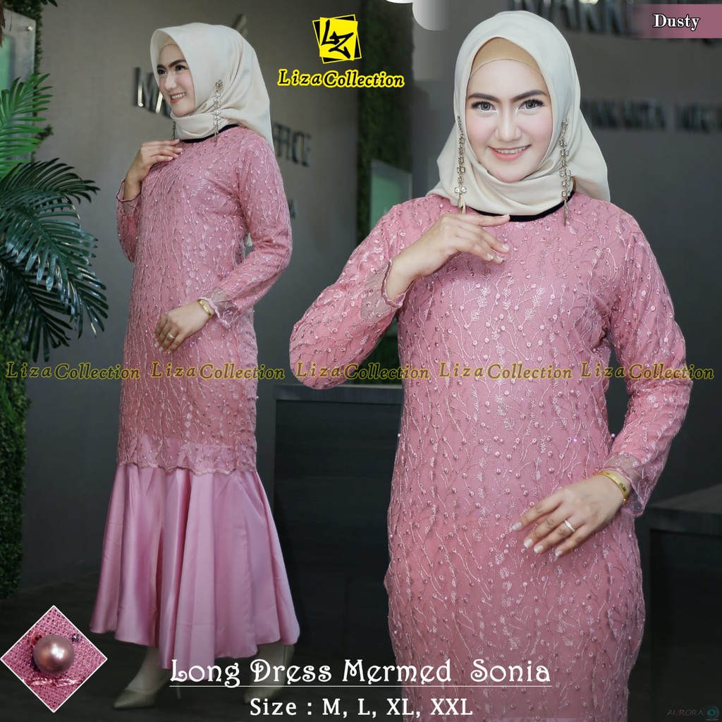 long dress brokat modern