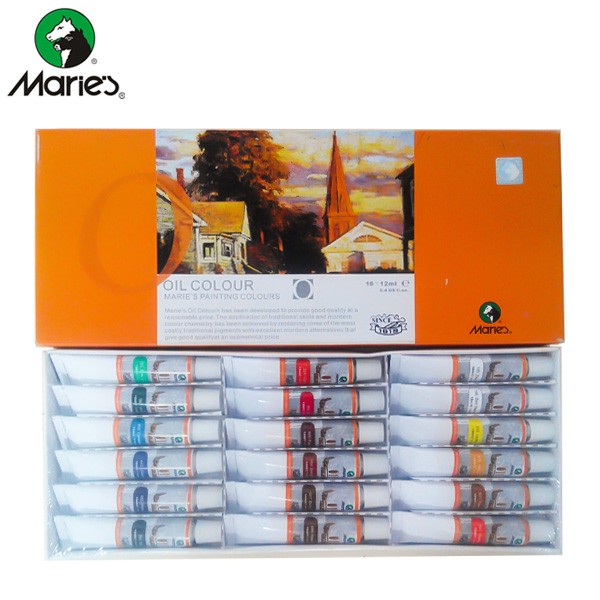 

CAT MINYAK MARIES 18 OIL COLOURS ALAT LUKIS GAMBAR CAT LUKIS