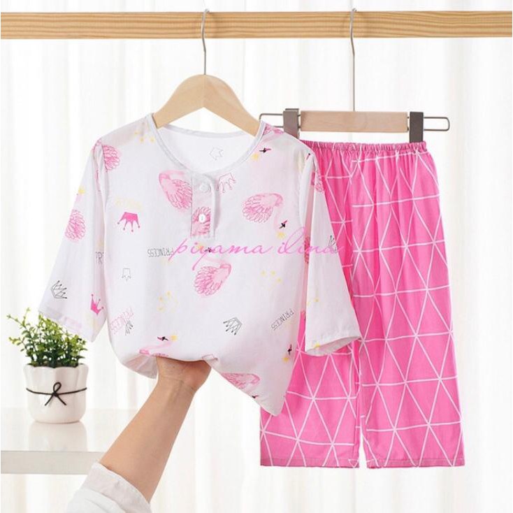 AN-40 [NEW] Baju Tidur Anak Katun Organik Serat Bambu