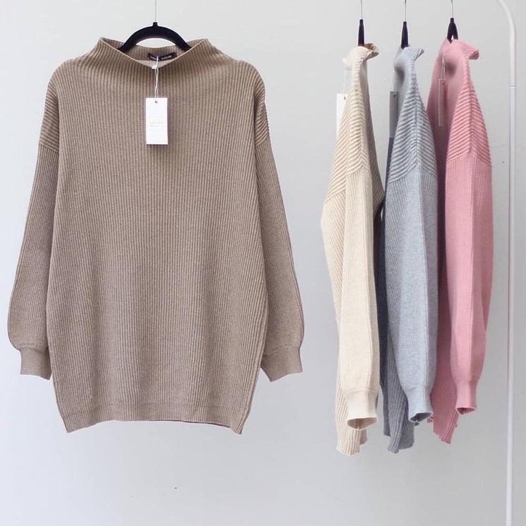 Paling Diminati NIKITA TURTLENECK SWEATER OVERSIZE LONGSLEEVE BALONI PREMIUM - SWEATER SOFT KNIT BAS