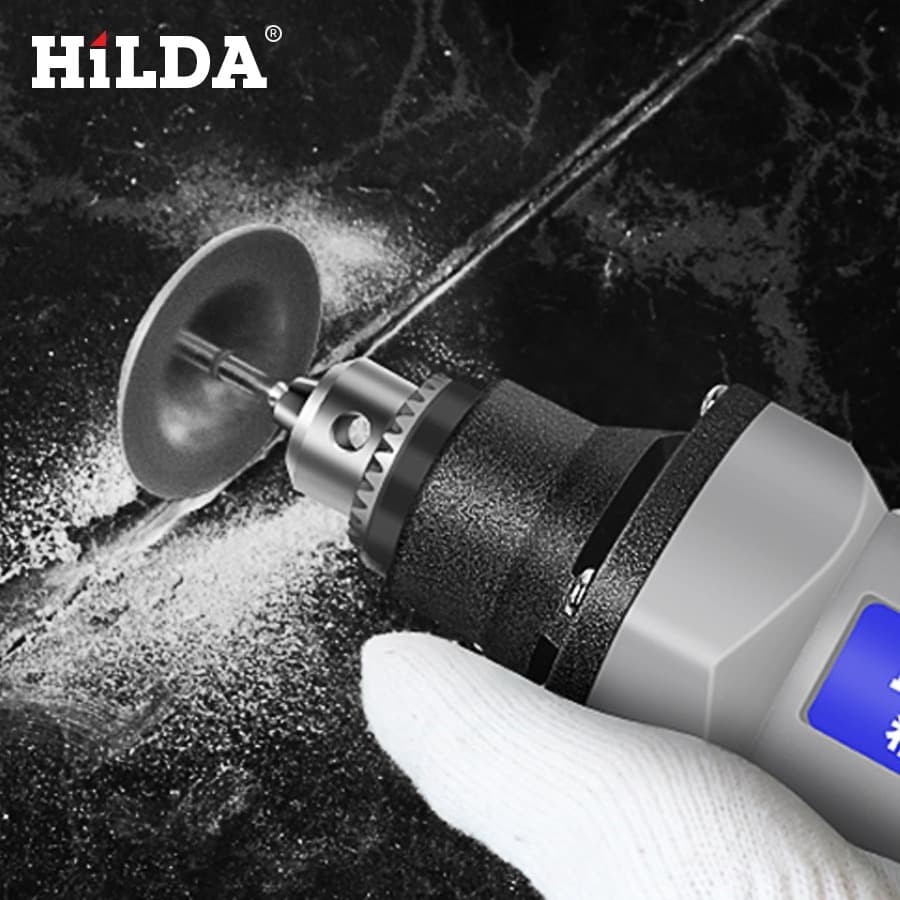 HILDA Bor Listrik Polishing Engraver Grinder Electric Drill 400W - MD4 - Gray