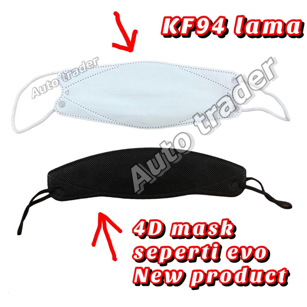 Masker KF94 4D 3ply IMPOR model 4d kf 94 ISI 10pcs