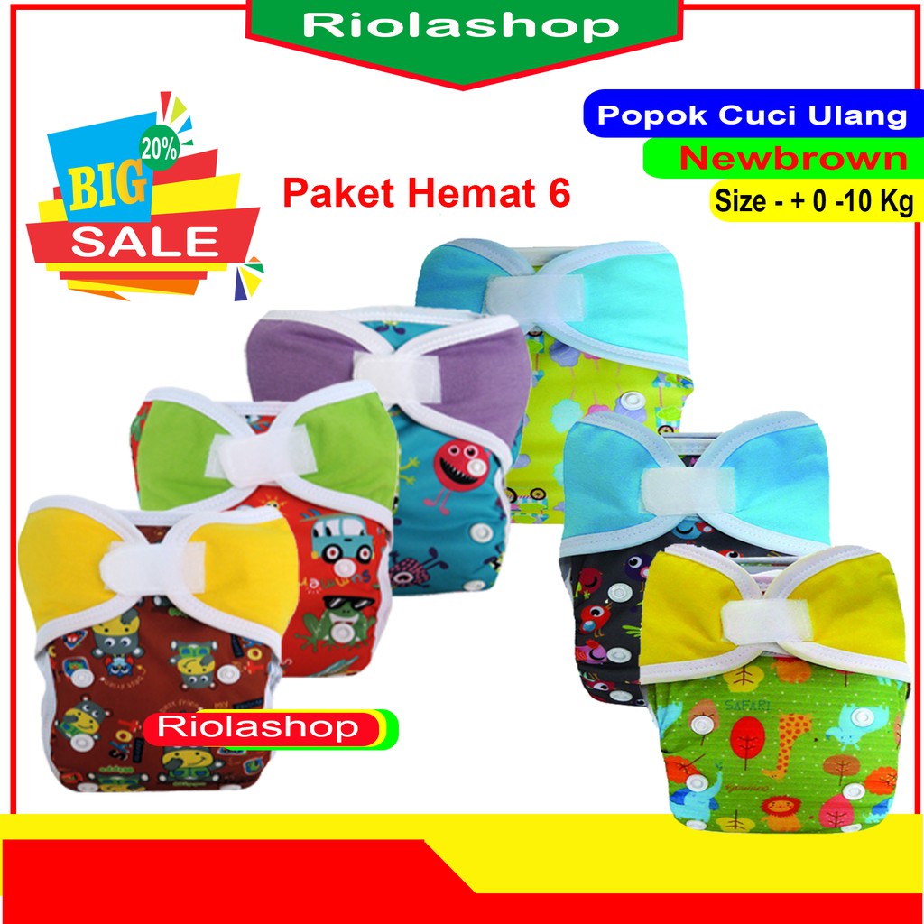 PROMO 6 POPOK NEWBROWN CLODI BAYI BARU LAHIR SNI