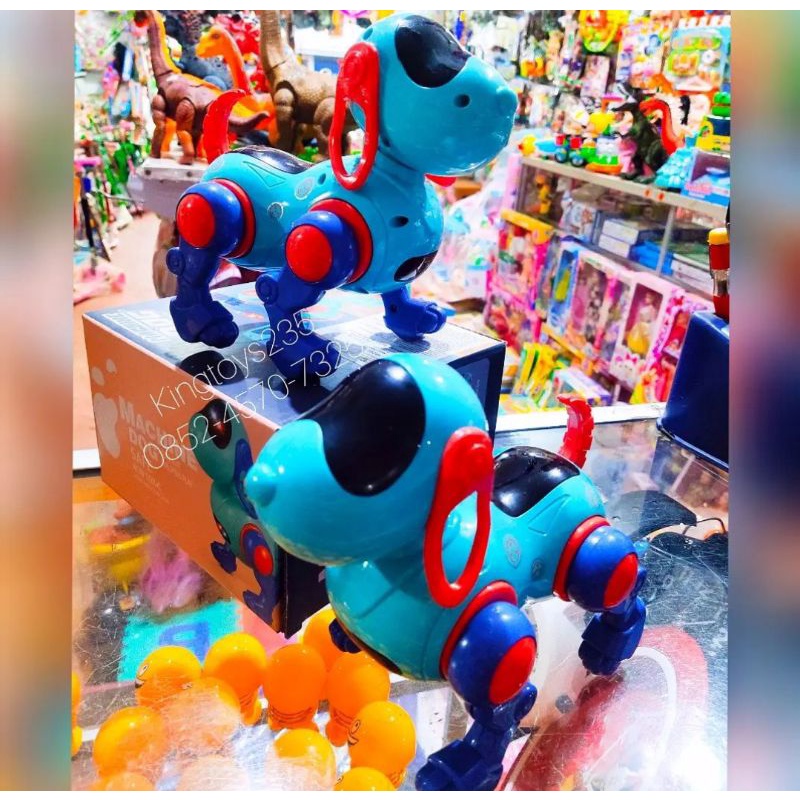 Mainan Anak Anjing Robot Batrai Bonus Lampu Suara Berjalan Kado Hewan Binatang Peliharaan Pontianak