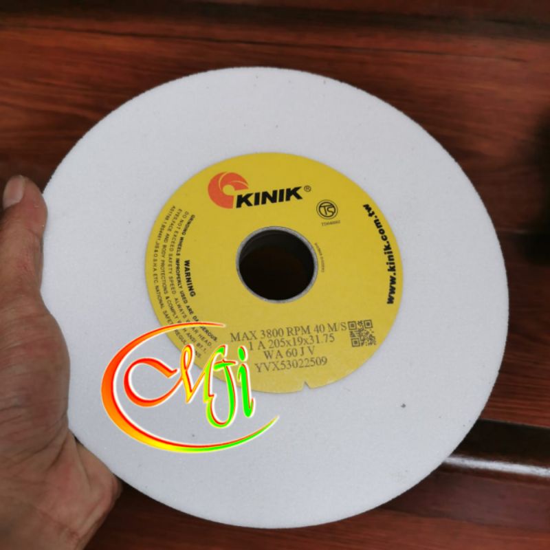 Batu Gerinda Duduk 8 inch Grit 60 Batu Gerinda Kinik 205×19×31.75 WA 60 JV