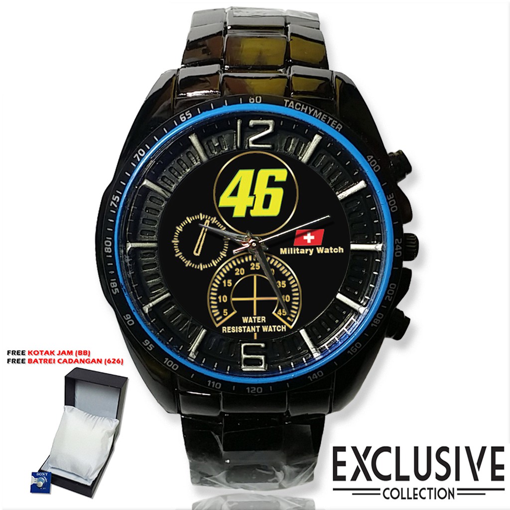 (Istimewa ) Jam VALENTINO ROSSI 46 Rantai Sport