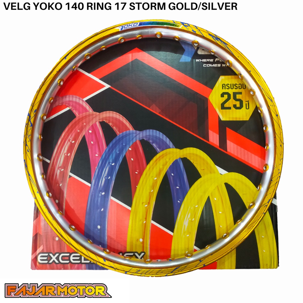 YOKO RIM VELG WR 140 RING 17 GOLD SILVER