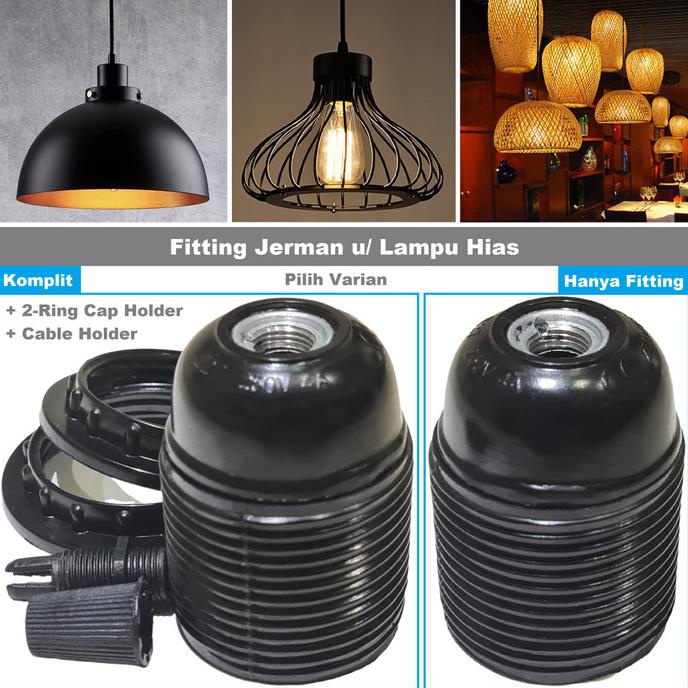 Fitting Jerman E27 Socket Soket Fiting Lampu Dapur Hias Gantung Meja miror1m Juara