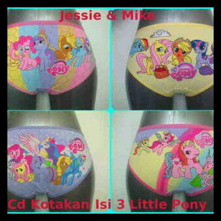 MURAH CELANA DALAM ANAK KOTAKAN ISI 3  MY LITTLE PONY MERK JESSIE N MIKE PALING LARIS
