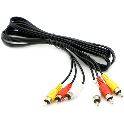 Kabel 3 RCA to 3 RCA 1.8m Kabel AV Video 1.8meter Audio 3-3 High Quality