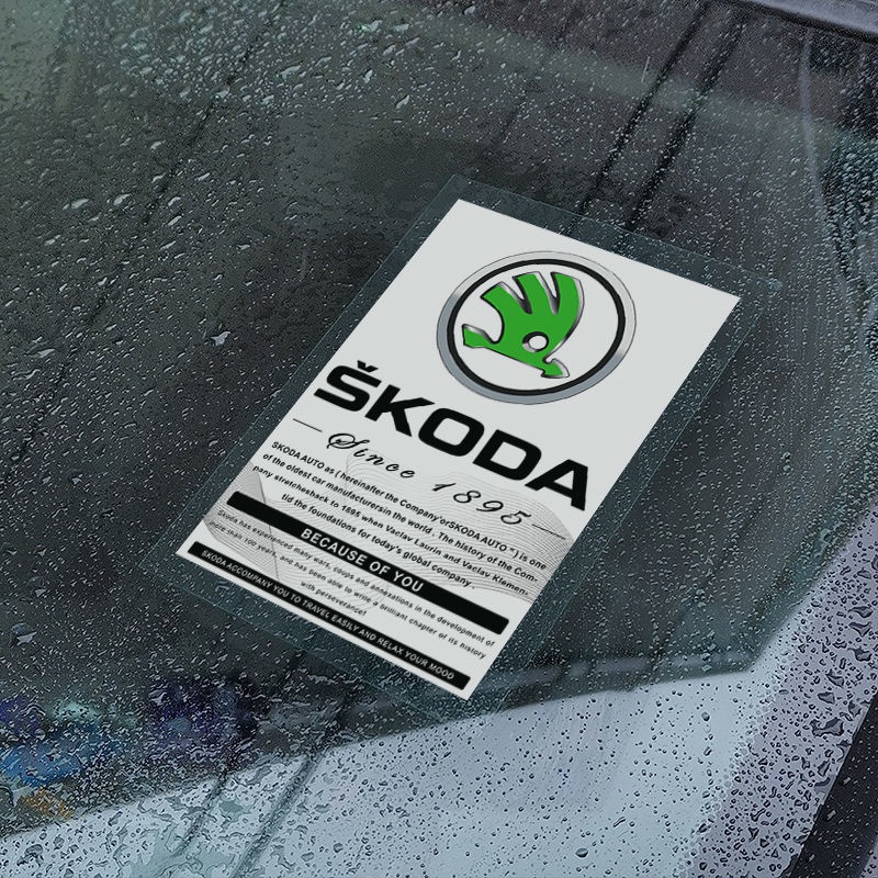 Stiker Kaca Depan Mobil Elektrostatis Untuk Skoda Yeti Octavia Fabia Rapid Superb