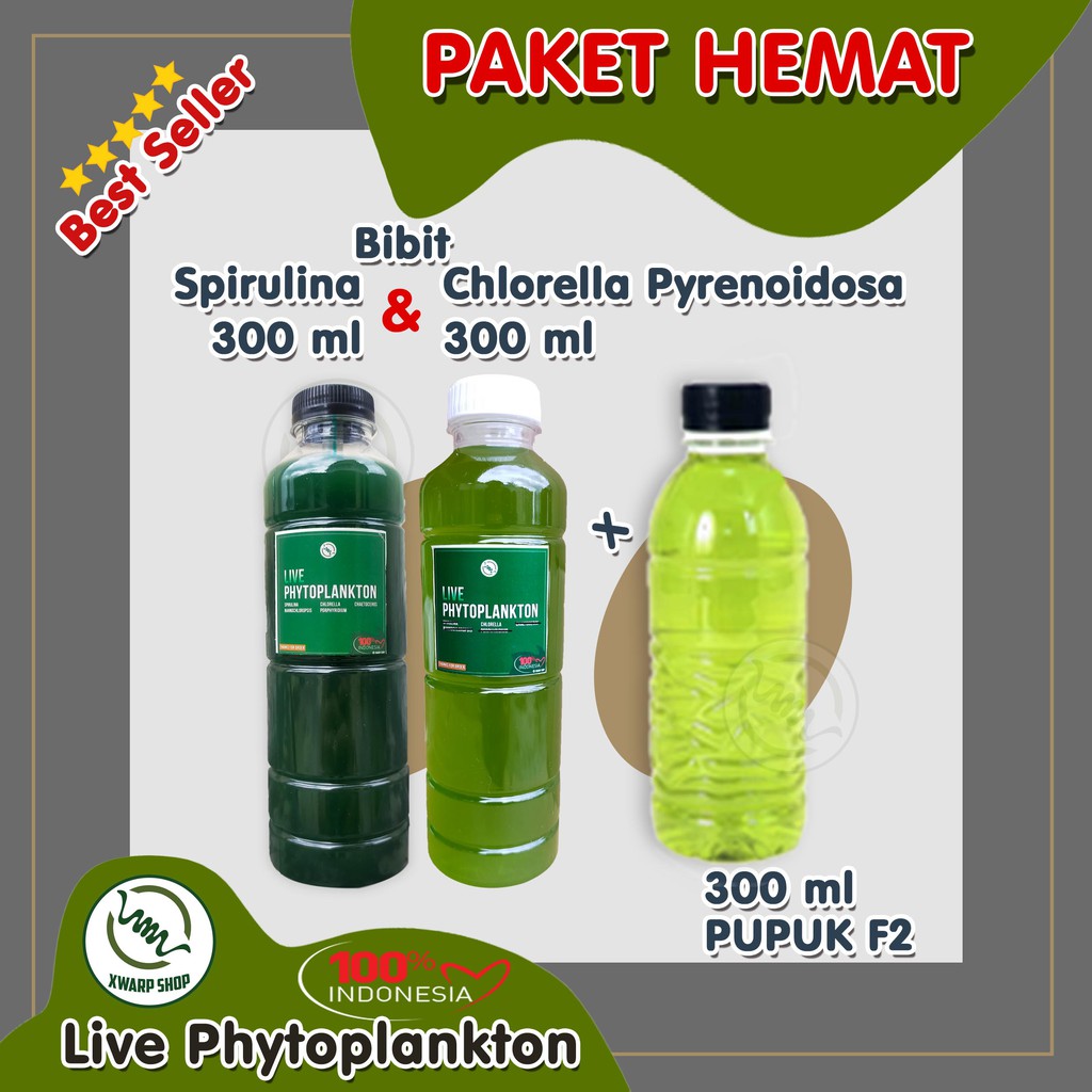 Paket Kultur BIBIT SPIRULINA & CHLORELLA PYRENOIDOSA dan  PUPUK Walne