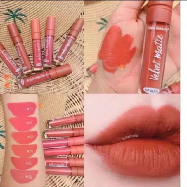 Lipcream Kiss Beauty Velvet Matte Kode 7867 / Kiss Beauty Lipcream / Kiss Beauty Lip Serum / Lipstik