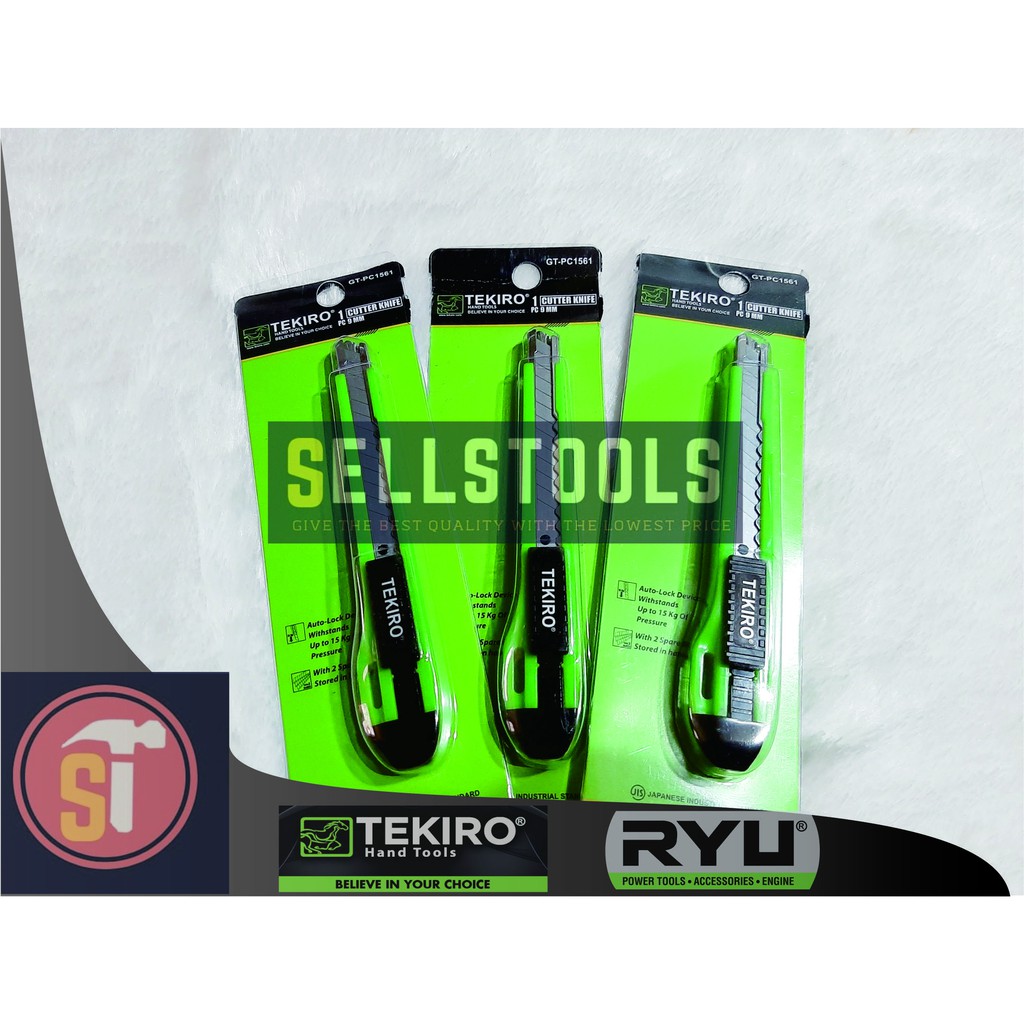 

Tekiro Pisau Cutter Kecil 9 mm Alat Potong Kertas AUTO LOCK tajem terjamin bisa COD by TEKIRO RYU