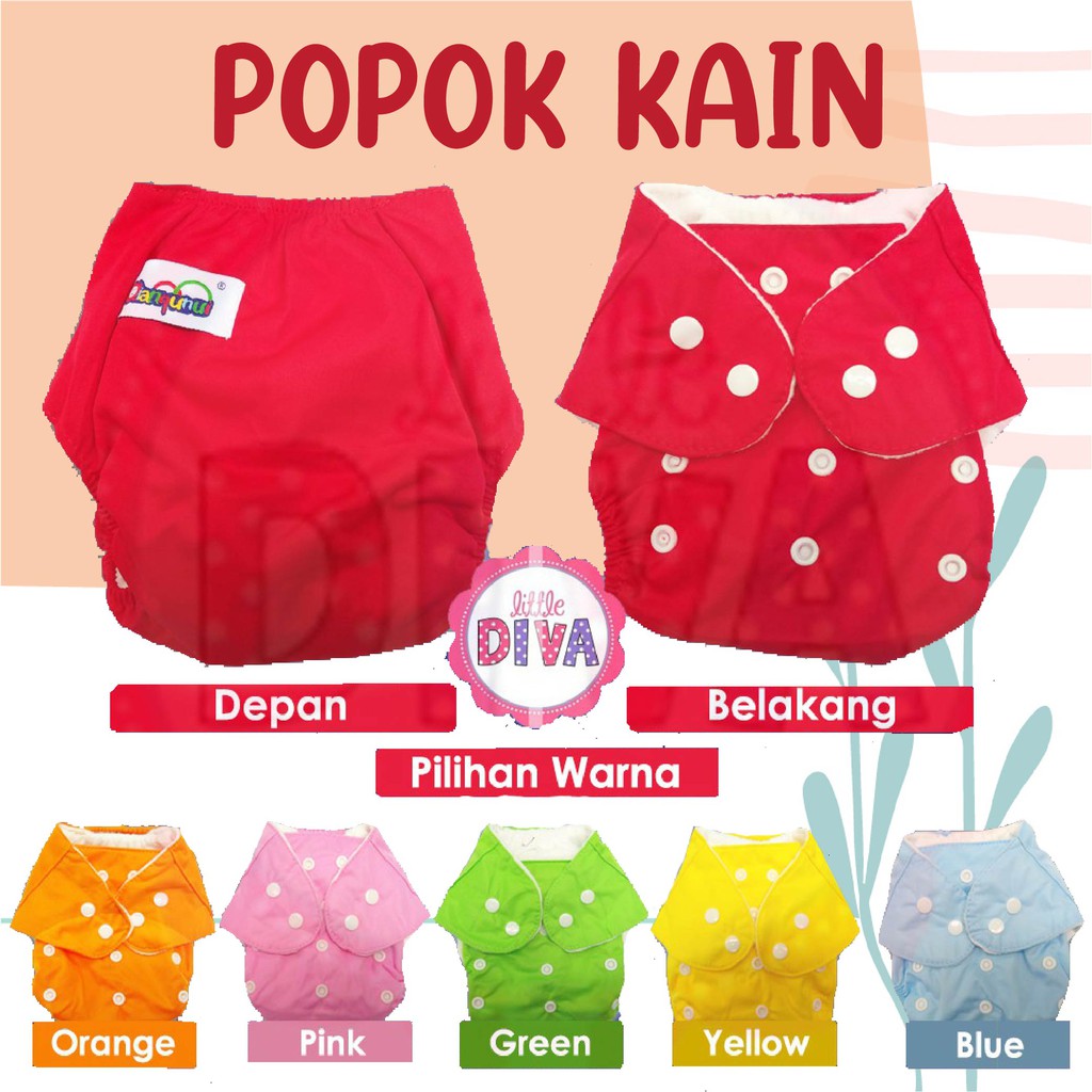 CLODI Cloth PREMIUM Diaper POLOS &amp; MOTIF Free Size Reliable Celana Model Motif cloudy RGM-10150