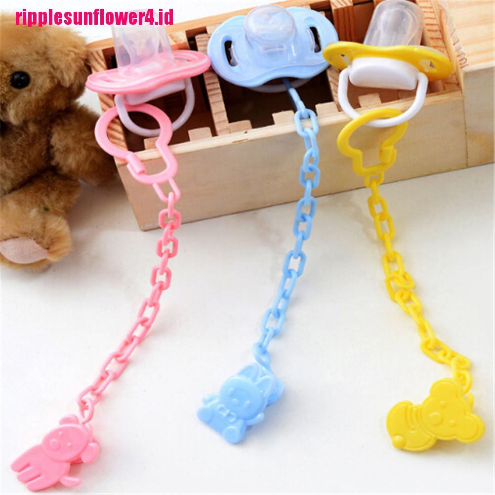 Klip Rantai Penyangga Pacifier Dengan Bahan Plastik Dan Gambar Motif Kartun