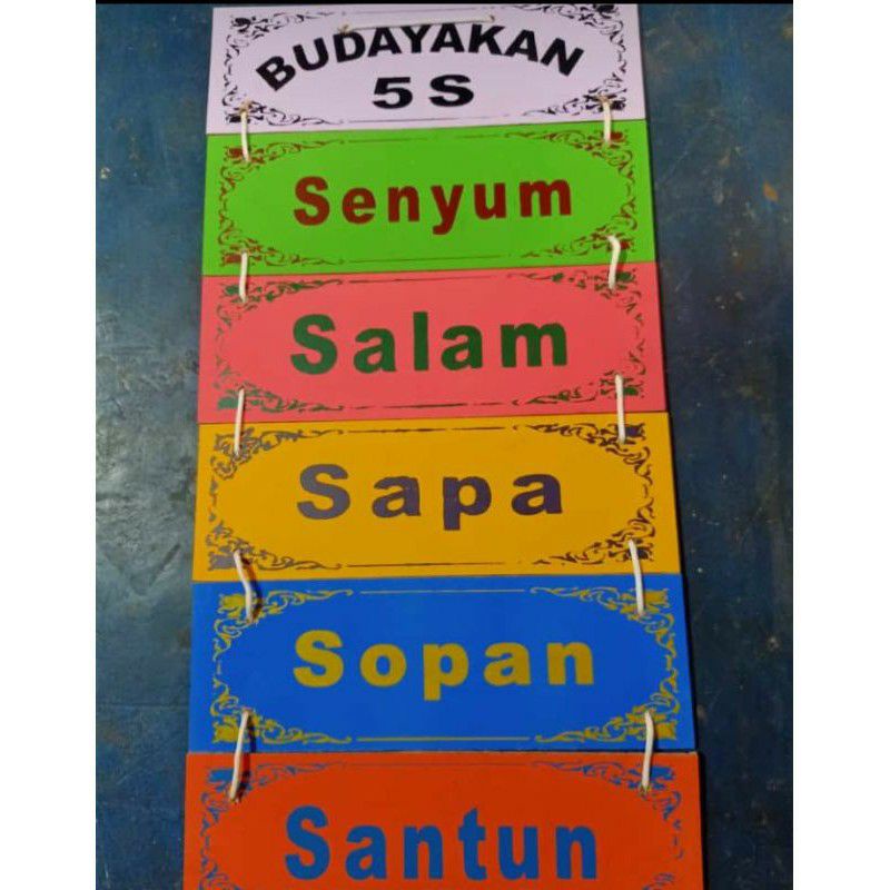Hiasan Dinding Budayakan 5S MDF