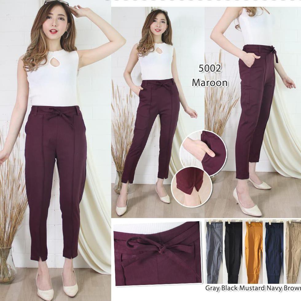 CELANA PANJANG KATUN STRETCH IMPORT-CELANA WANITA-CELANA CASUAL-CELANA PANJANG WANITA