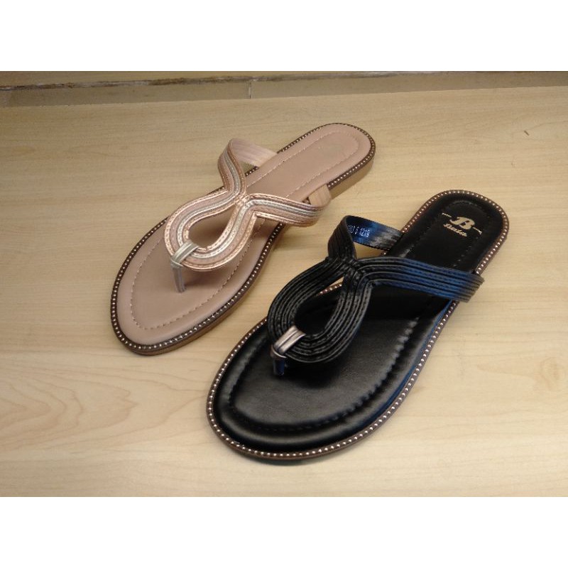 Sandal Flat Wanita Bata Original Bahan Sintetis Model Jepit Terbaru Awet dan Nyaman