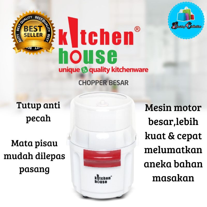 CHOPPER DAGING  FOOD CHOPPER KITCHEN HOUSE BY CYPRUZ KAPASITAS BESAR,KUAT & TAJAM