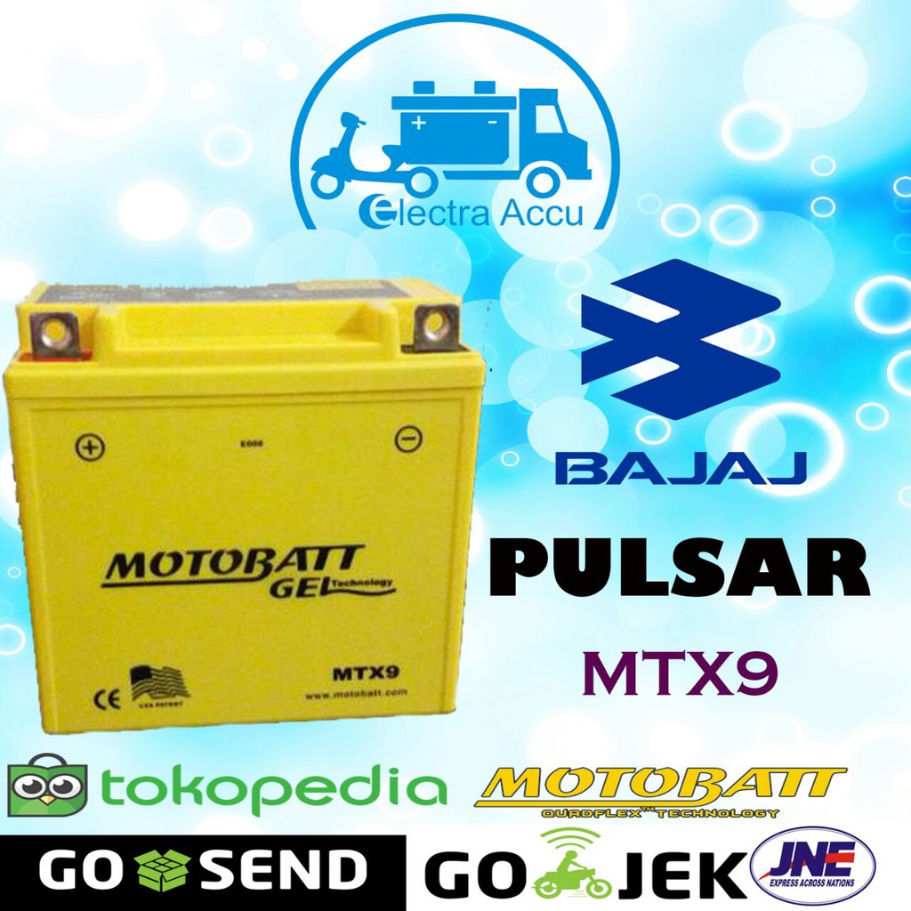 Jual Aki Motor Bajaj Pulsar MTX9 Motobatt Accu Kering | Shopee Indonesia