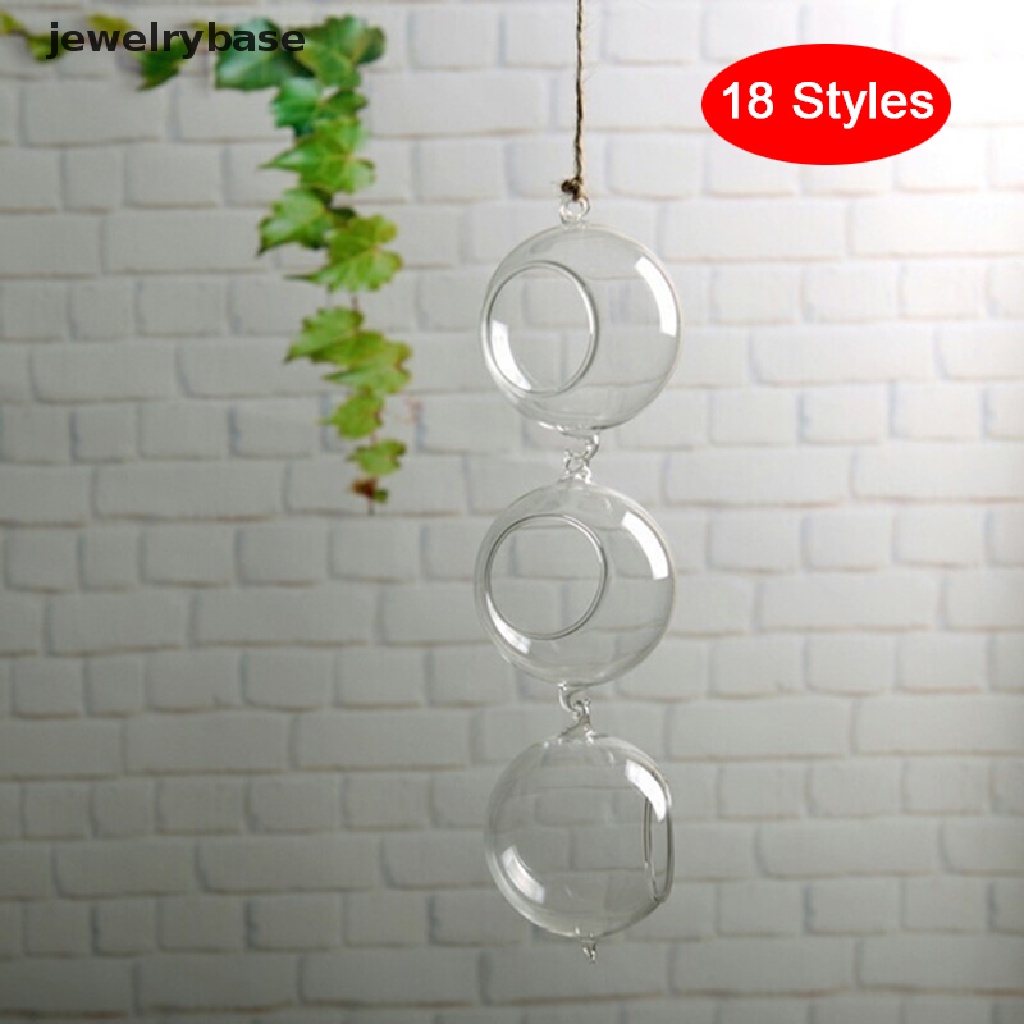 [Base] Hanging Transparent Ball Glass Flower Planter Vase Terrarium Landscape Container Boutique