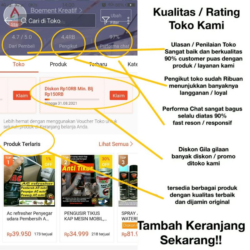 Pengusir tikus kap mesin mobil/Anti rat DSC isi 250 ML New kemasan double act