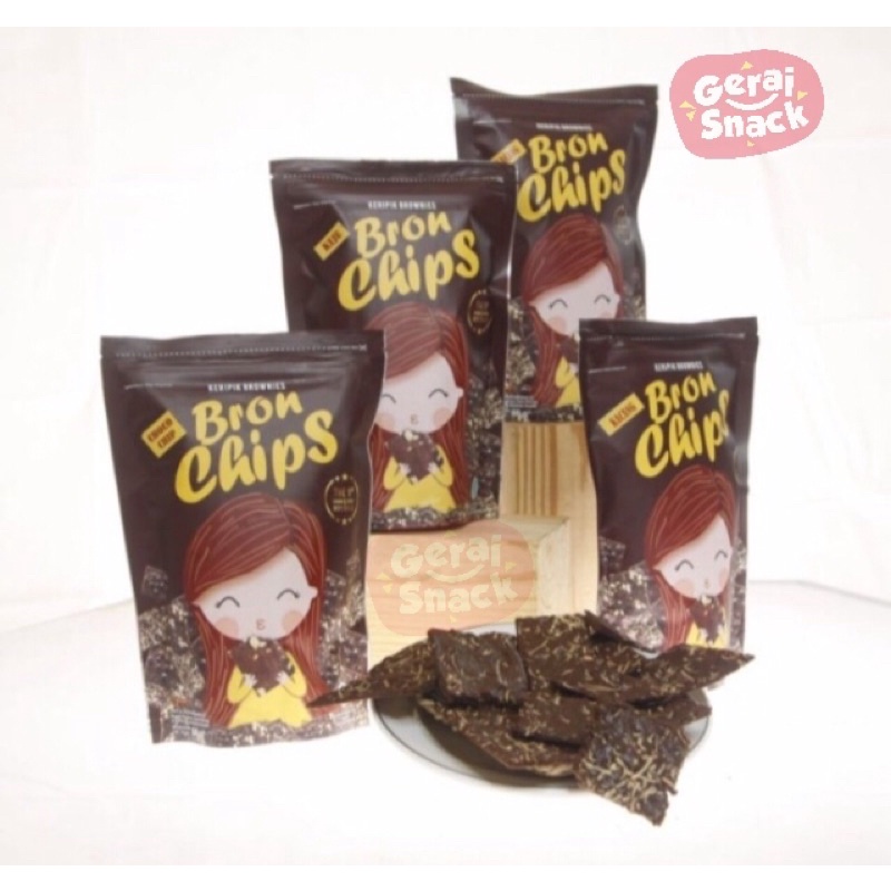 Bron Chips Keripik Brownies Kering Aneka Rasa Best Seller 60g
