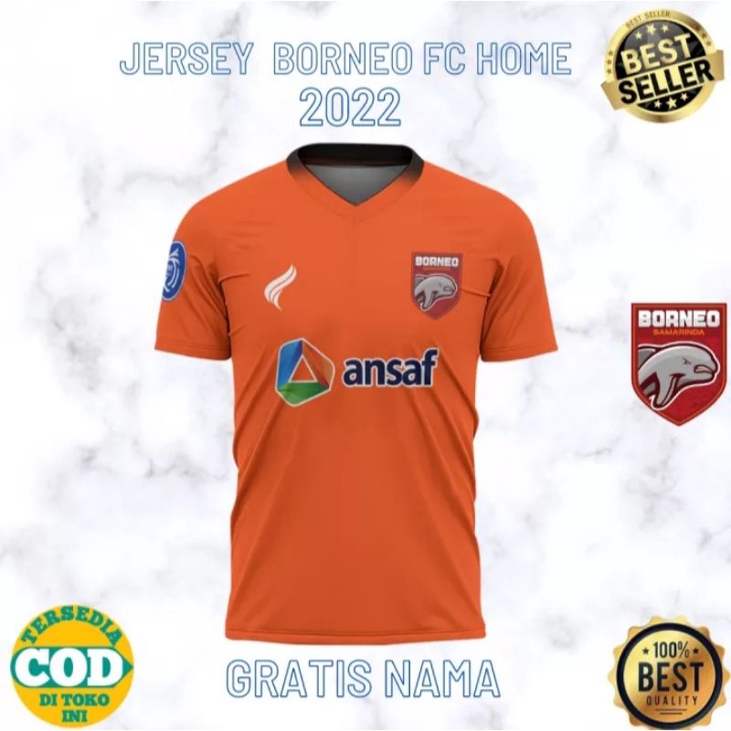 Jual BAJU KAOS JERSEY BOLA BORNEO FC TERBARU 2022 2023 FREE NAMA DAN NO ...