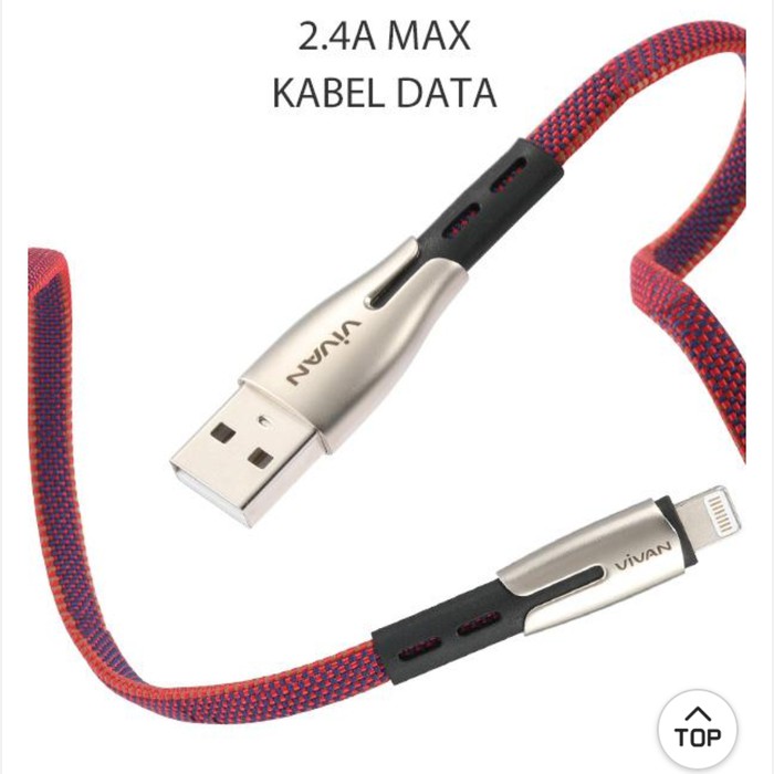 Kabel Data VIVAN BTK-L / VDL100/ MGL100 Fast Charging 100CM 2.4A Lighting for Iphone / Apple