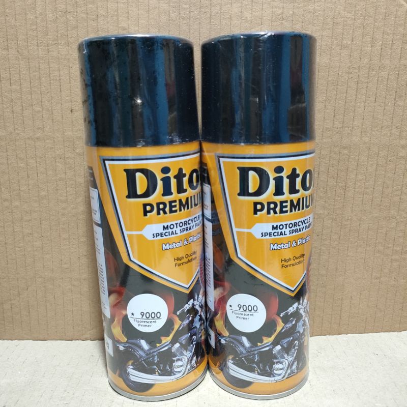 Pilok Pilox Cat Diton Premium Fluorescent Primer 9000 Warna Dasar Stabilo Stabilo Putih 400cc Tahan Bensin Tidak Retak Cat Diton Premium 400cc