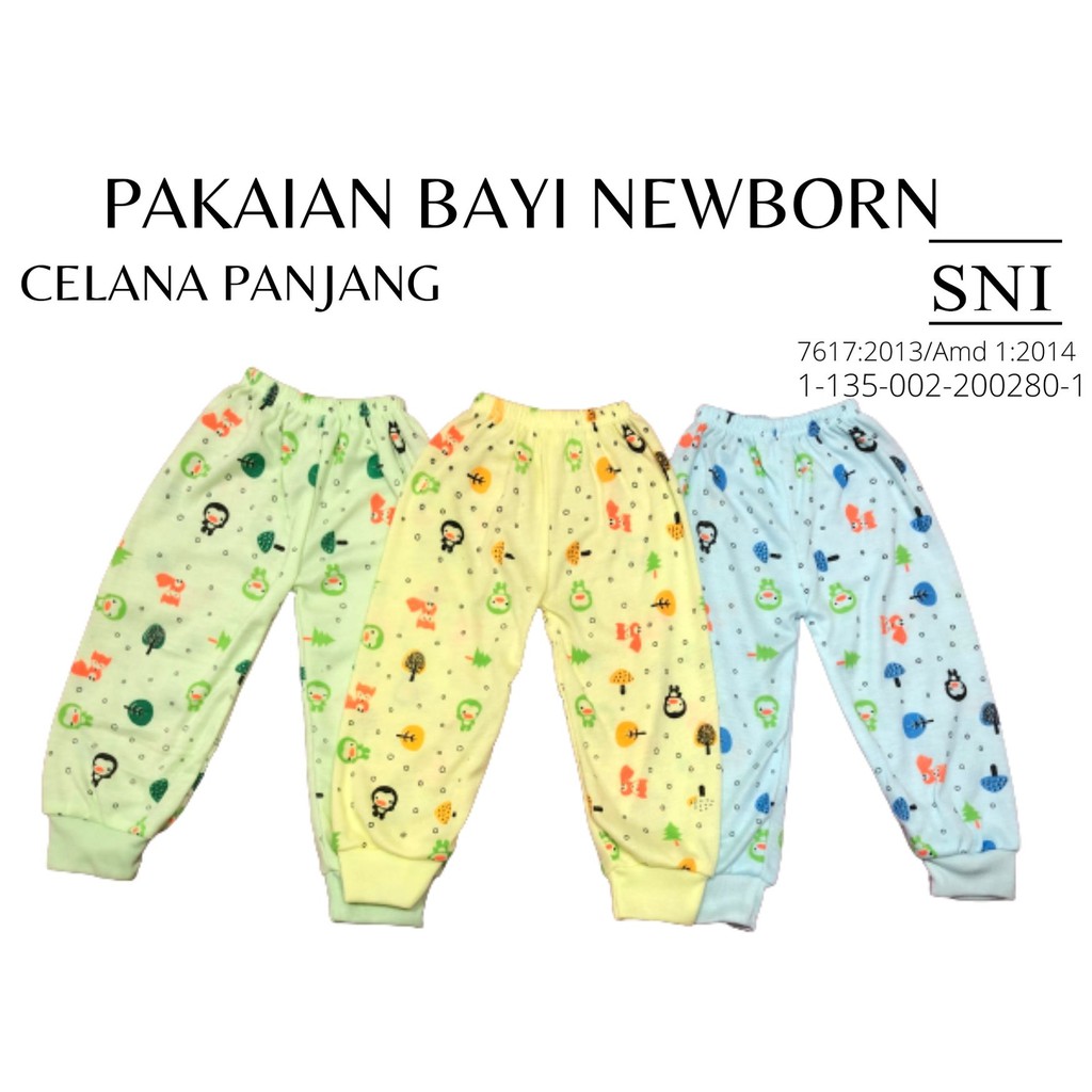 celana bayi panjang 3 pc seri warna termurah dan terlaris